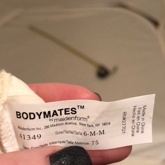 Maidenform Bodymates cream nylon thong panty - Picture 7 of 8